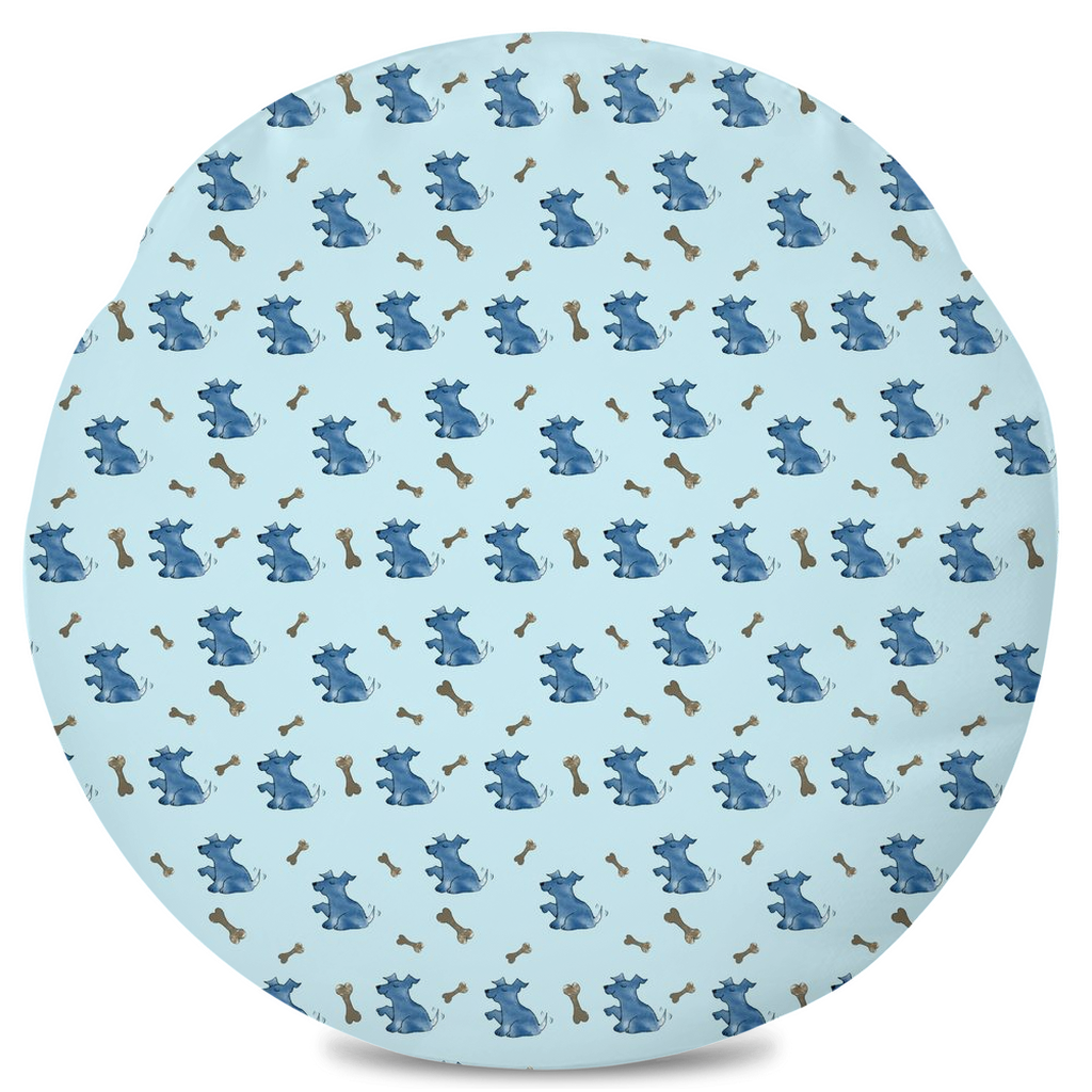 Simple Dog and Bone Pattern Duffle Bag (Blue)