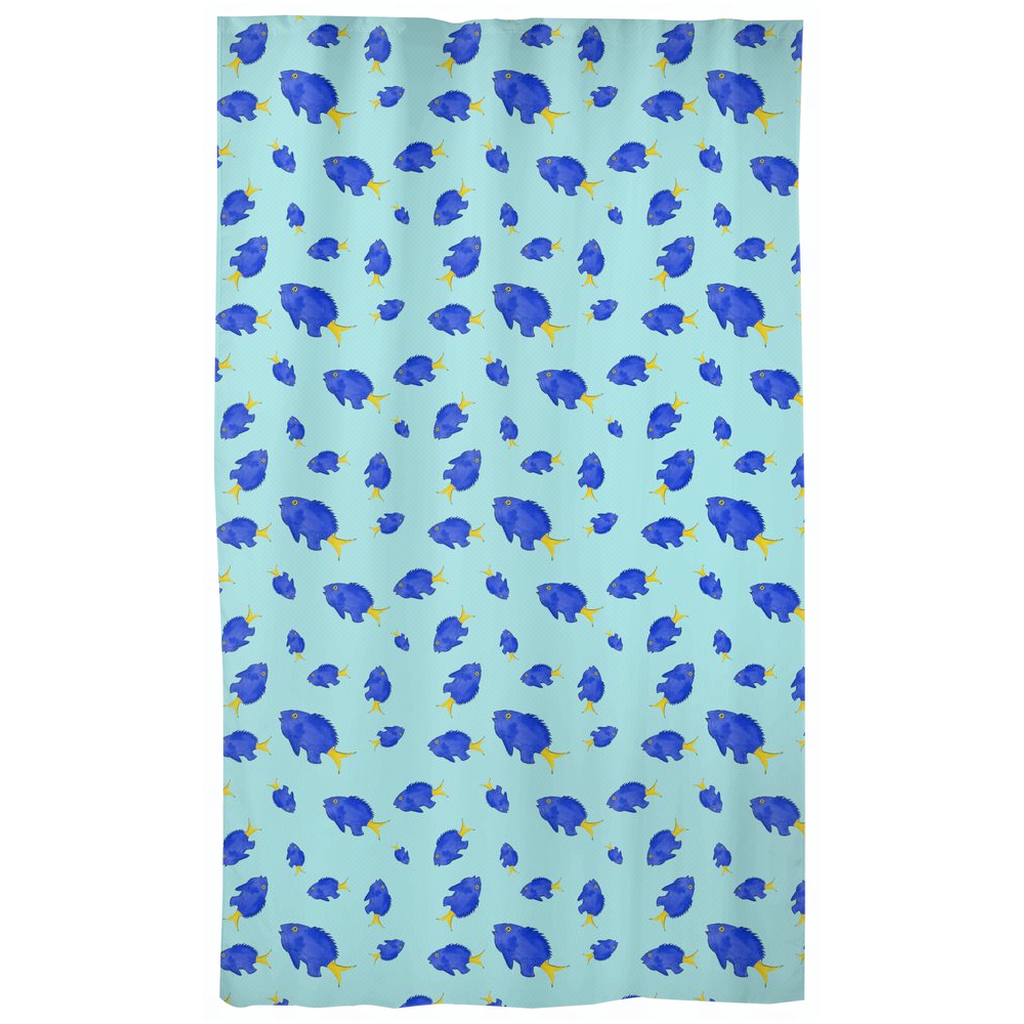 Yellowtail Fish Pattern Curtains