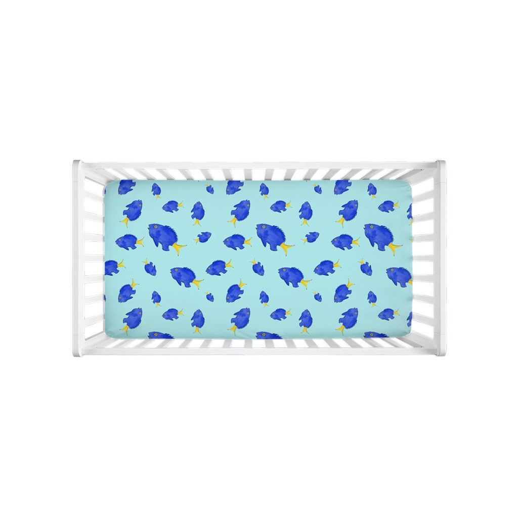 Yellowtail Fish Crib Sheet