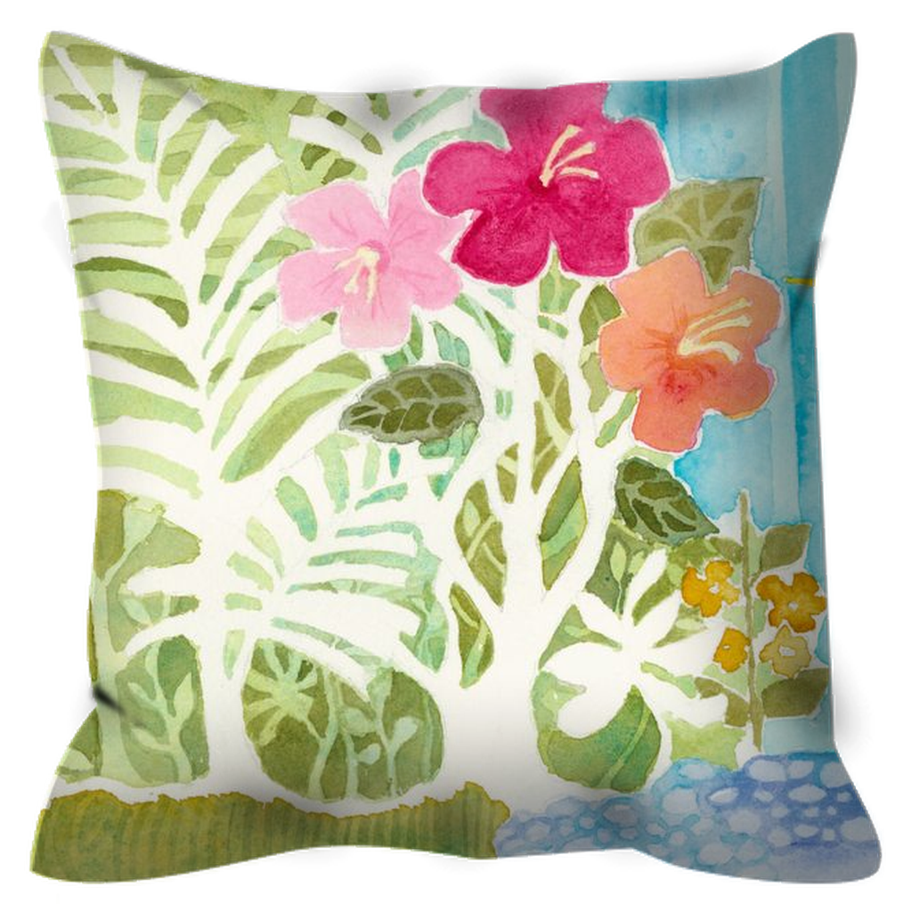 Snowy Egret Outdoor Pillow
