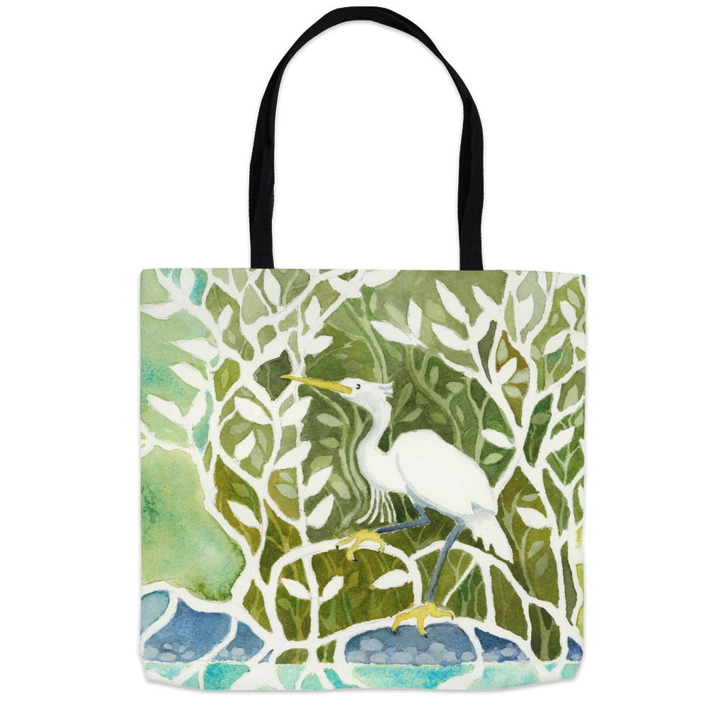 Snowy Egret Mangrove Tote Bag