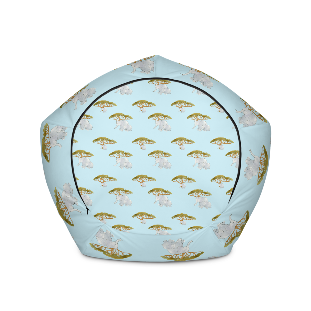 Elephants and Tree Bean Bag Chair Cover