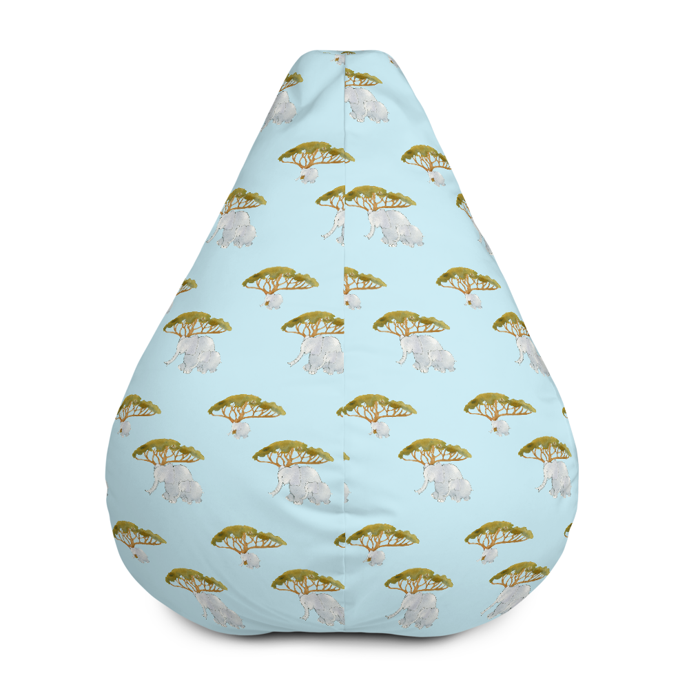 Elephants and Tree Bean Bag Chair Cover