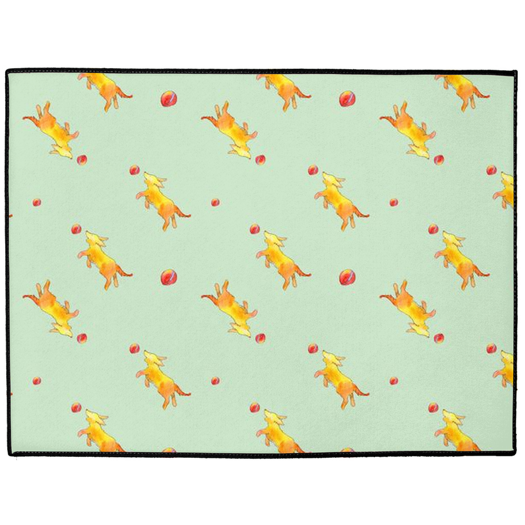 Playful Puppy Pattern (Green)