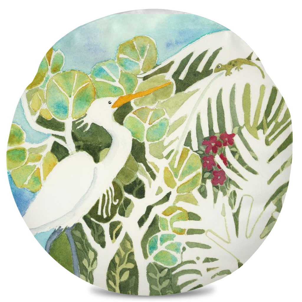 Snowy Egret and Gecko Duffle Bag