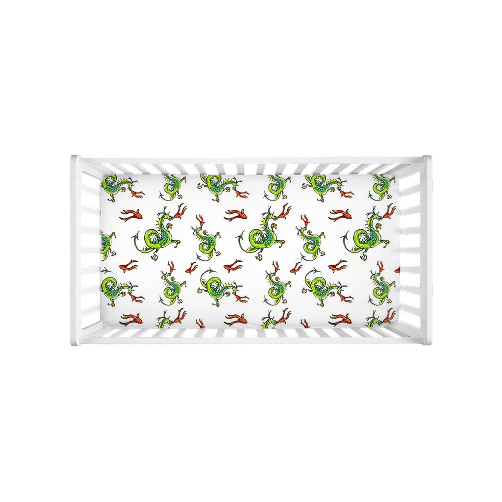 Fire Breathing Dragon Crib Sheet