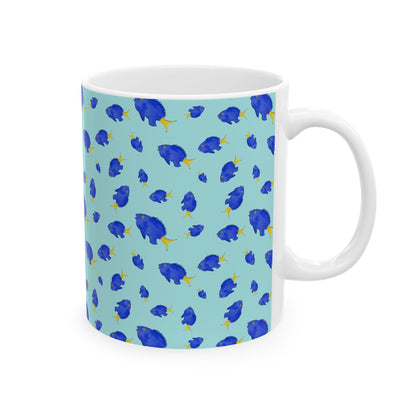Yellowtail Fish Pattern Ceramic Mug
