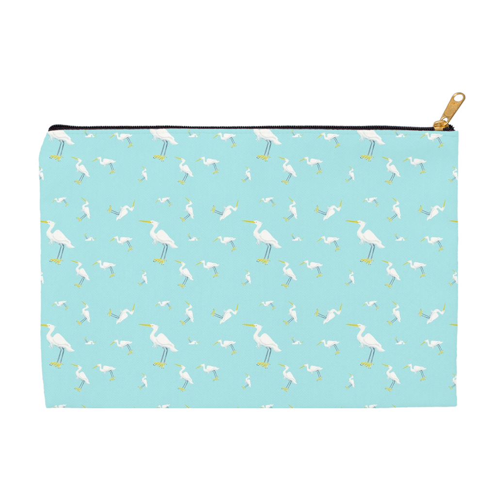 Snowy Egret Accessory Pouch