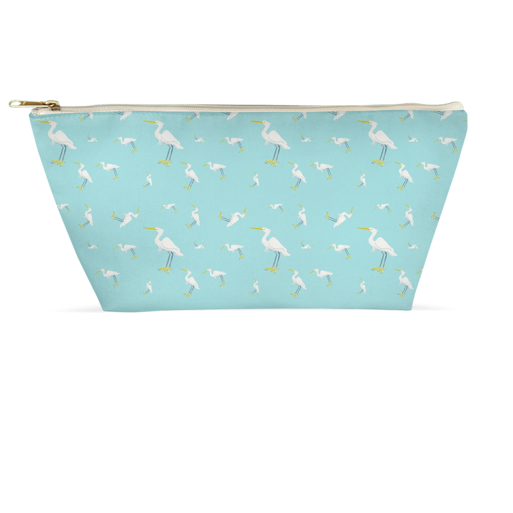 Snowy Egret Accessory Pouch