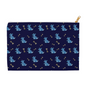Simple Dog and Bone Pattern Accessory Pouch (Dark Blue)