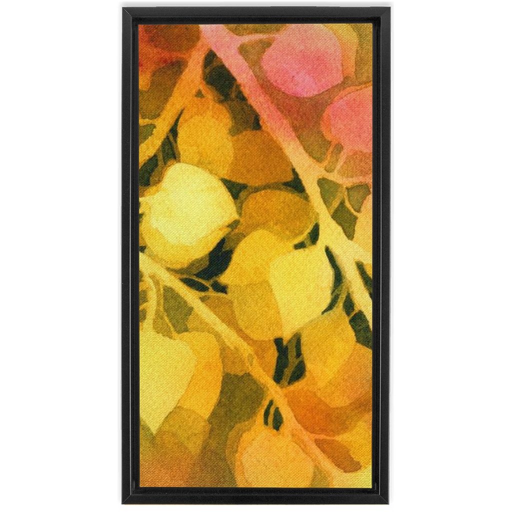 Golden Aspen Framed Traditional Stretched Canvas