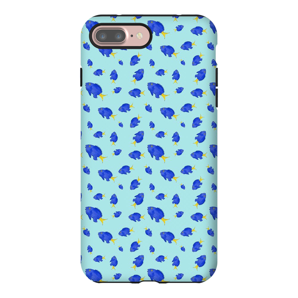 Yellowtail Fish Pattern iPhone Case