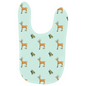 Deer and Trees Baby Bib - Light Green