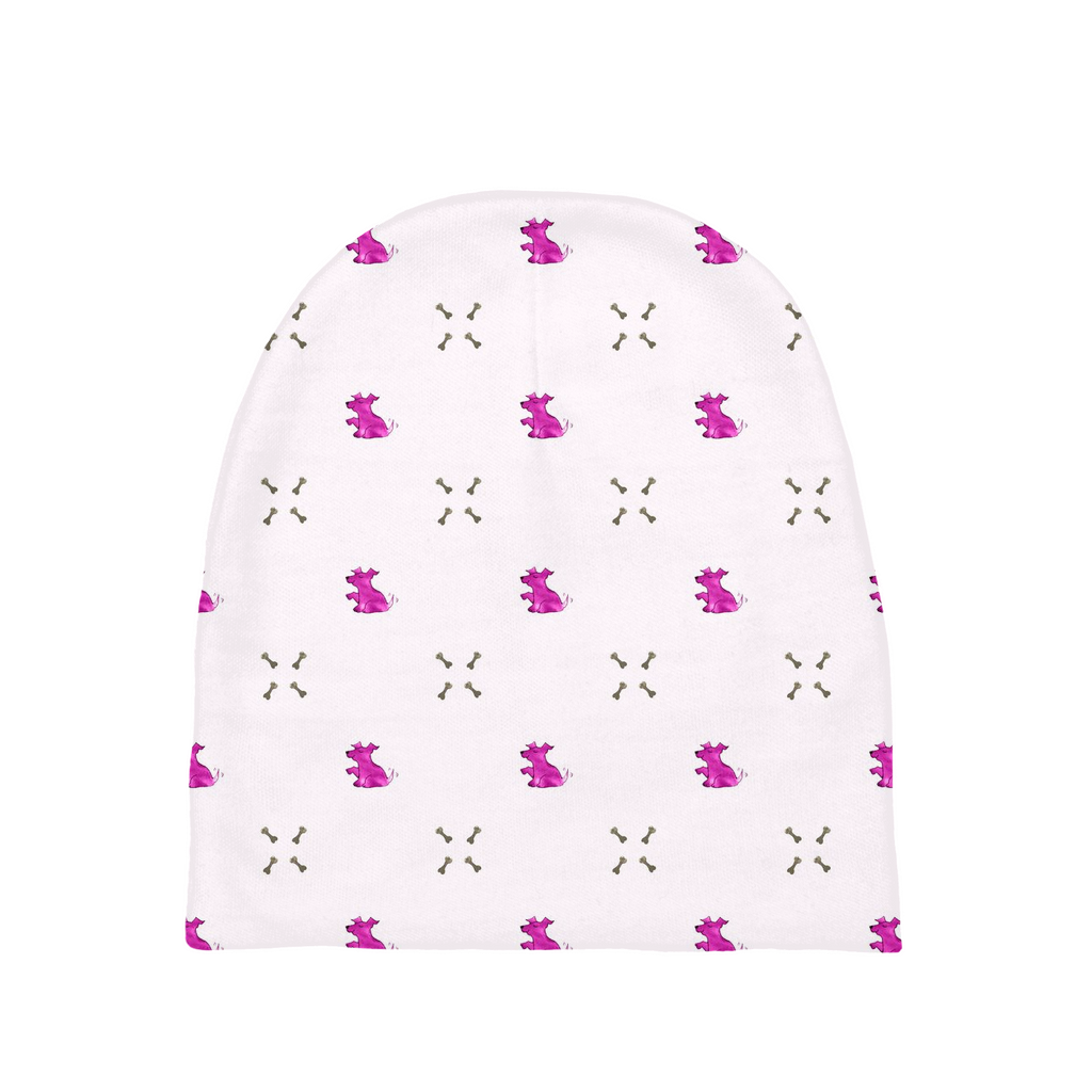Dog and Diamond Bone Pattern Baby Beanie