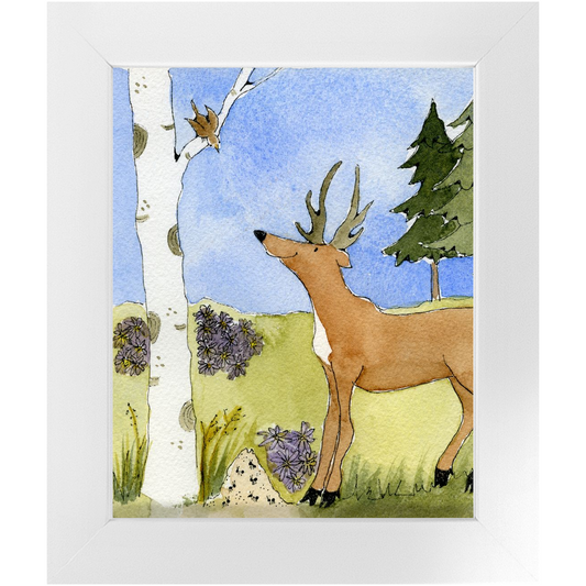 Antlers, Aspen, Ants and Alpine Asters Framed Print