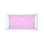 Egret pattern Crib Sheet (pink)