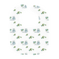 Cat and Fish Pattern Baby Bib -(White)