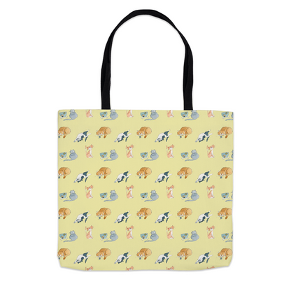 Cats Pattern Tote Bag (Yellow)