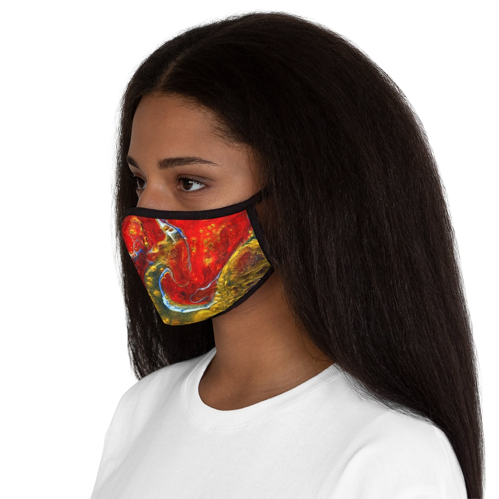 Lava Flow Fitted Polyester Face Mask