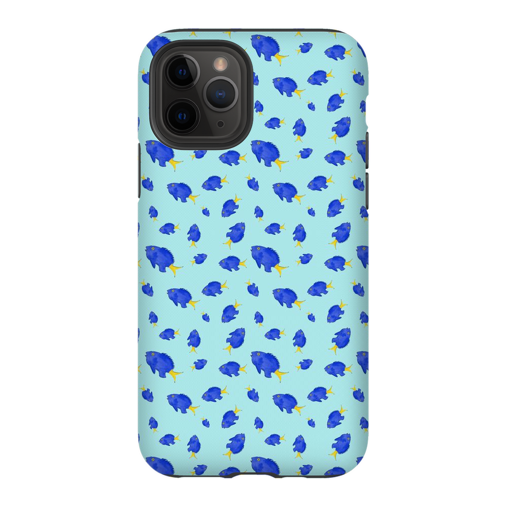 Yellowtail Fish Pattern iPhone Case