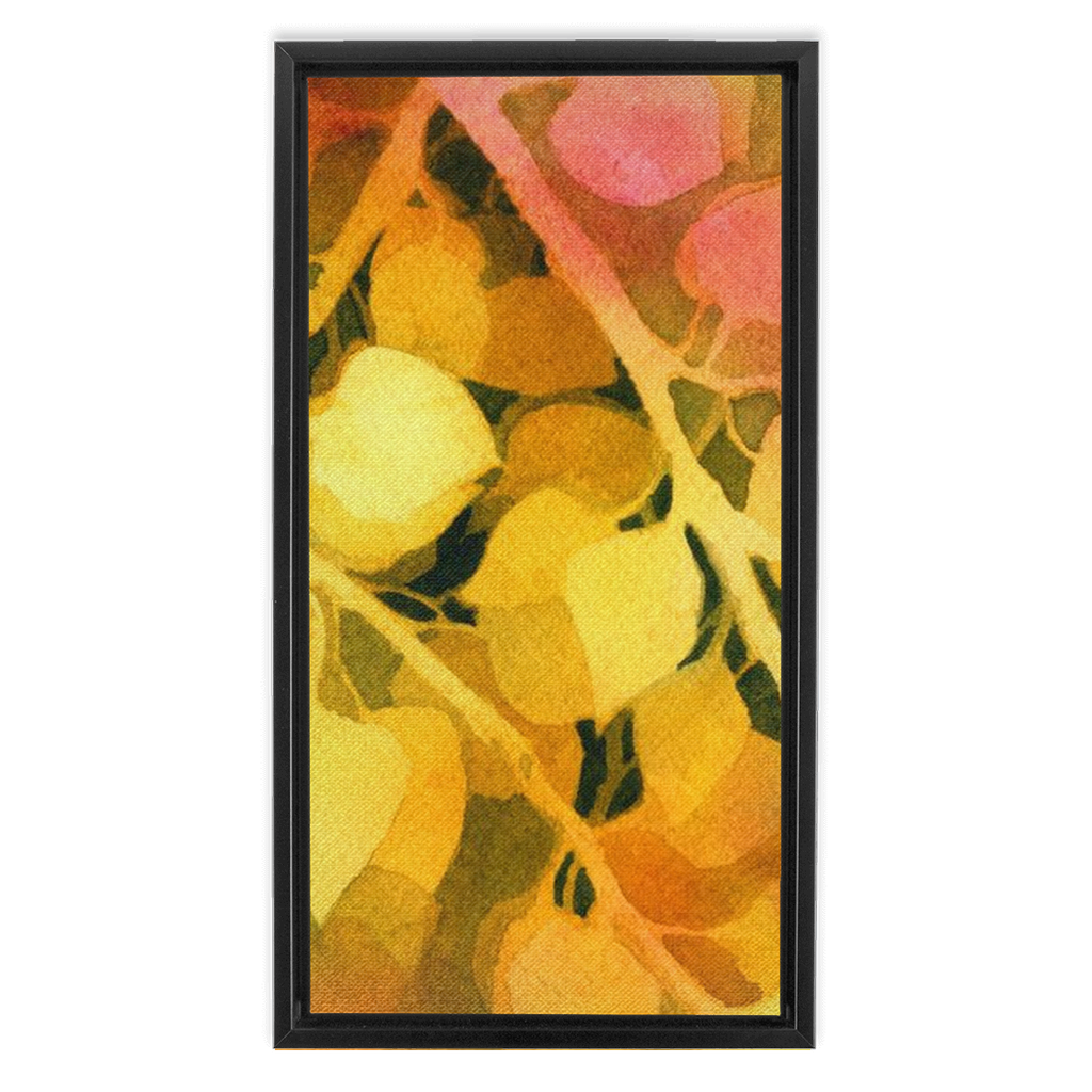 Golden Aspen Framed Traditional Stretched Canvas