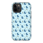 Simple Dog and Bone Pattern I Phone Case (Blue)