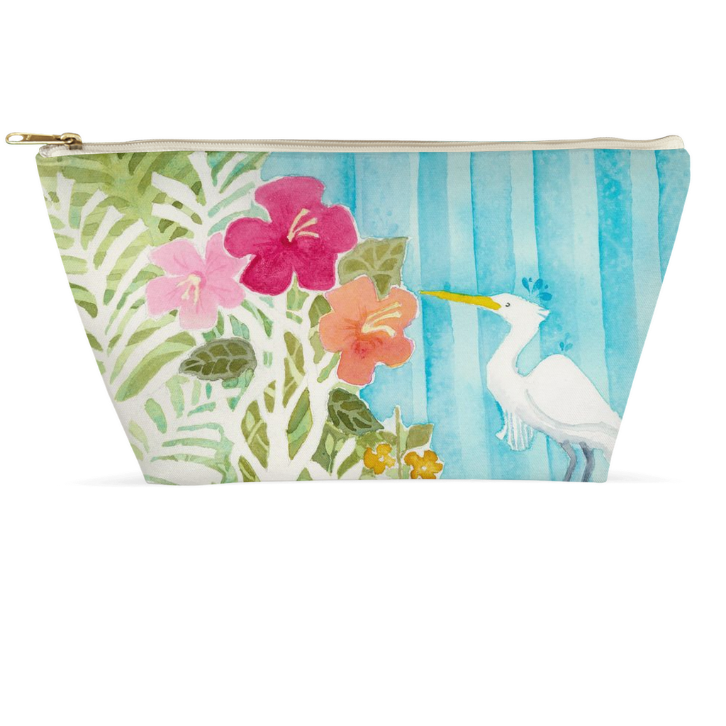 Snowy Egret Accessory Pouch