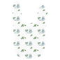 Cat and Fish Pattern Baby Bib -(White)