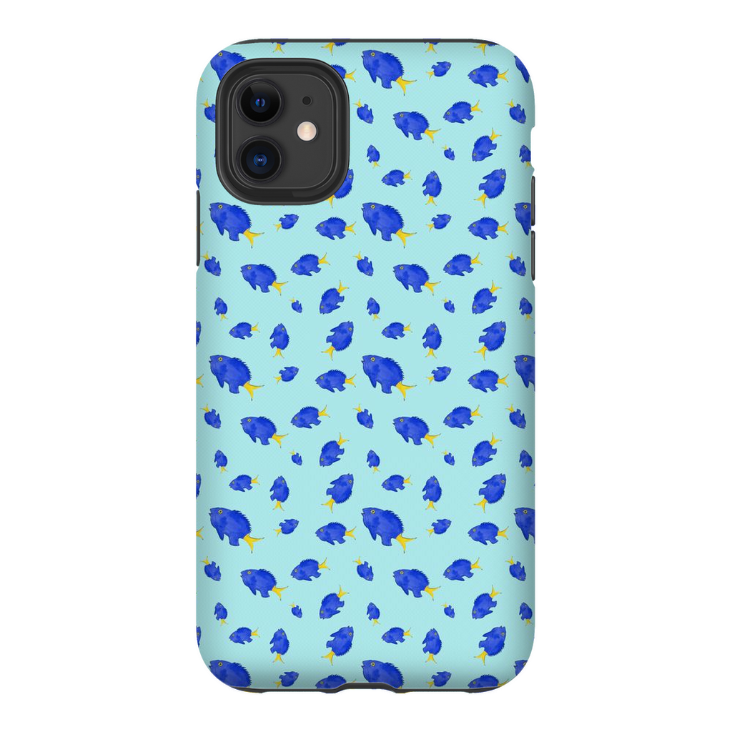 Yellowtail Fish Pattern iPhone Case