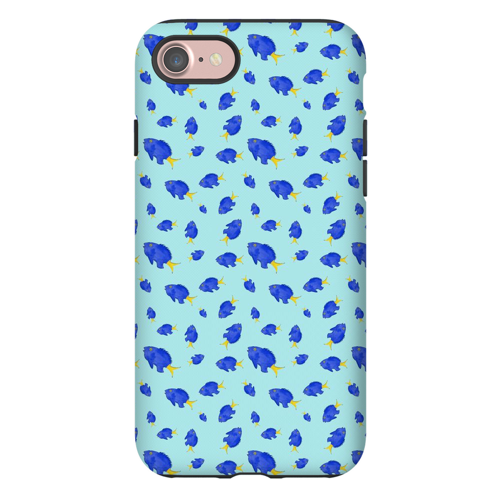 Yellowtail Fish Pattern iPhone Case