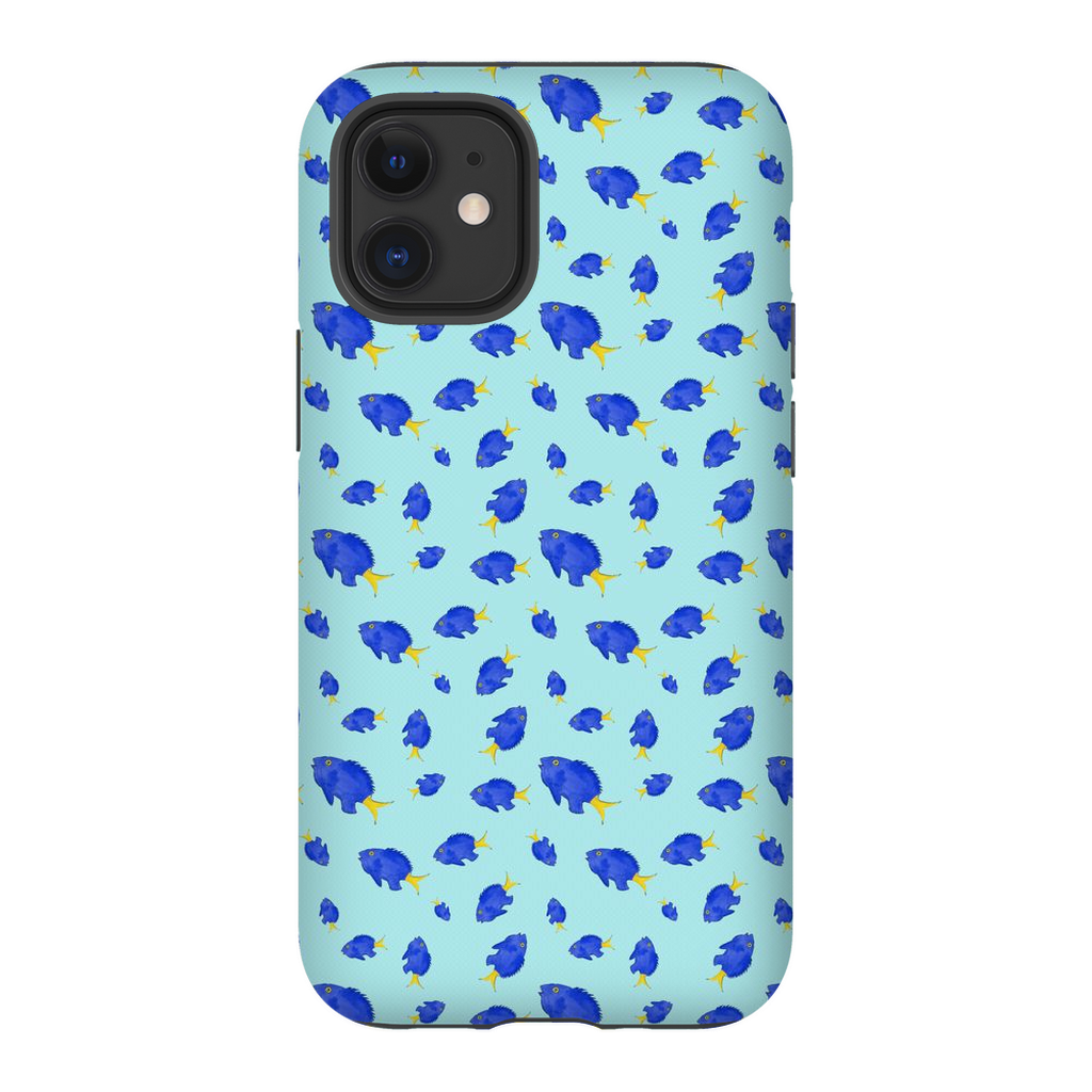 Yellowtail Fish Pattern iPhone Case