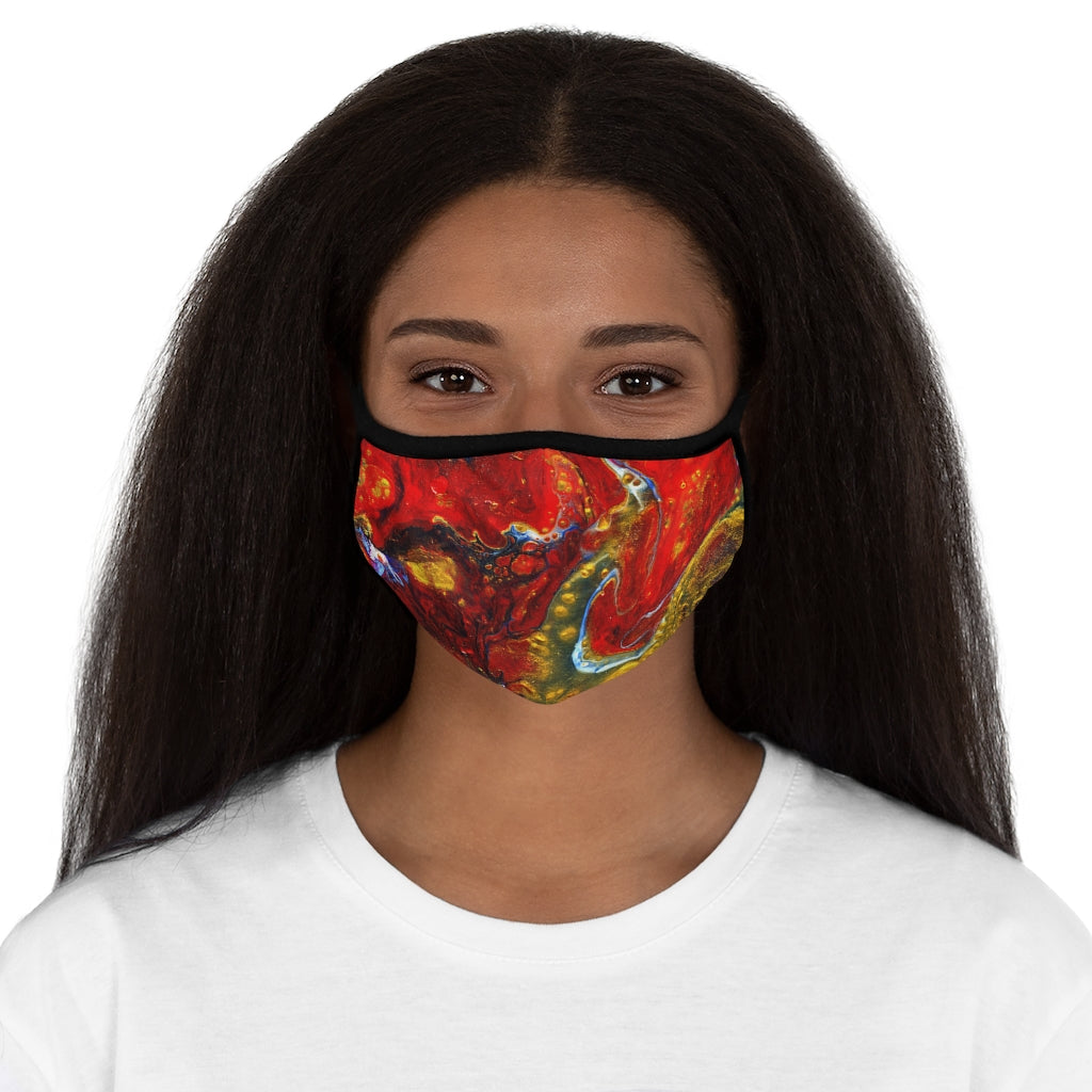 Lava Flow Fitted Polyester Face Mask