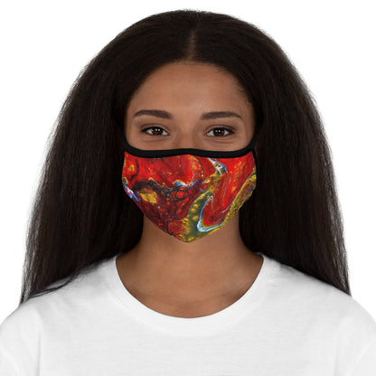 Lava Flow Fitted Polyester Face Mask