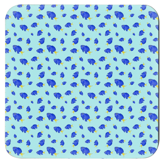 Yellowtail Fish Pattern Coasters