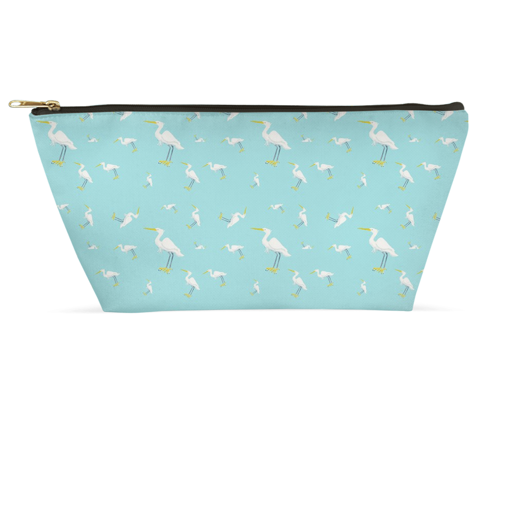 Snowy Egret Accessory Pouch