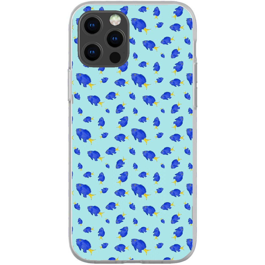 Yellowtail Fish Pattern iPhone Case