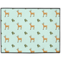 Deer and Trees Pattern Floor Mat (Green)