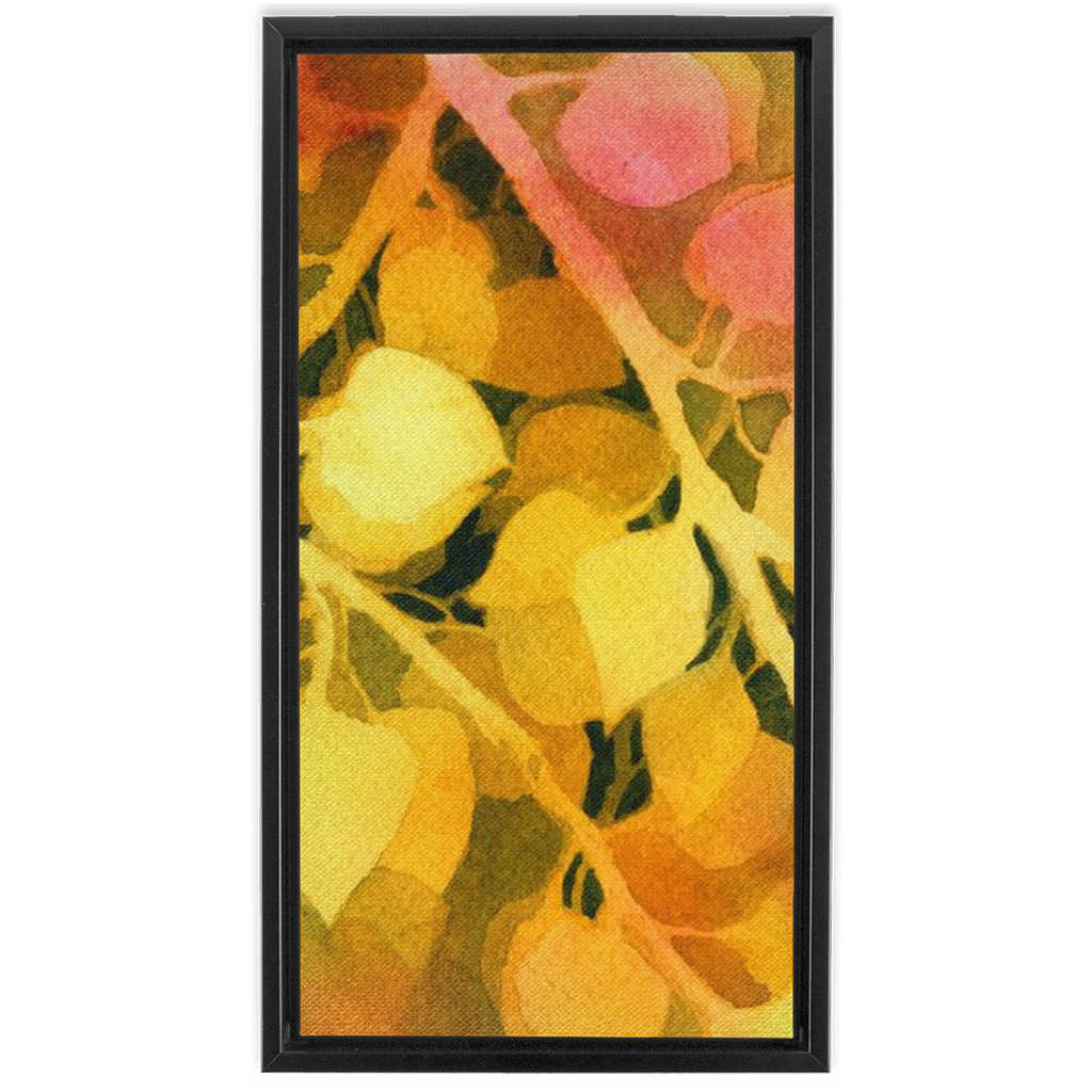 Golden Aspen Framed Traditional Stretched Canvas