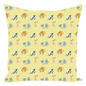 Cats PatternThrow Pillow (yellow)