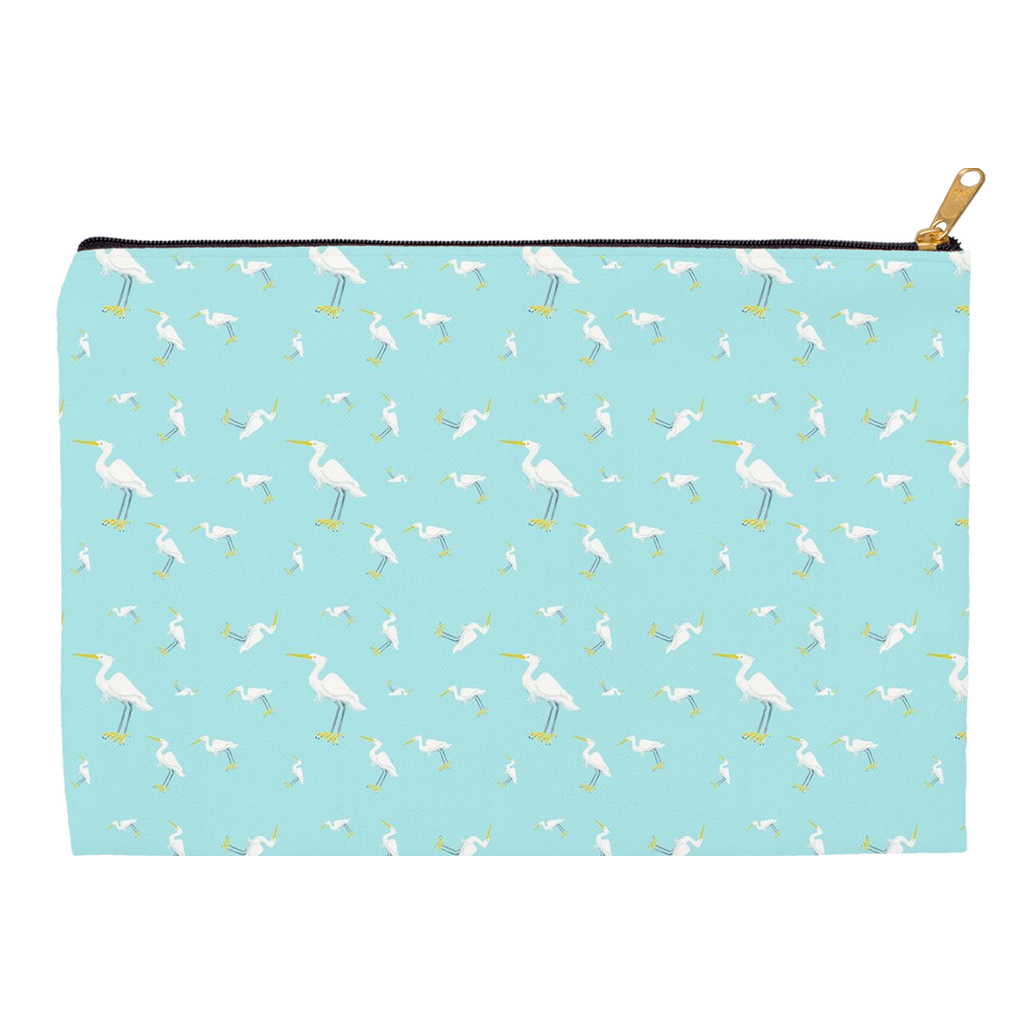 Snowy Egret Accessory Pouch