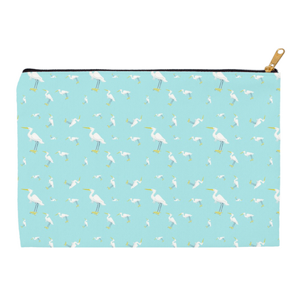Snowy Egret Accessory Pouch