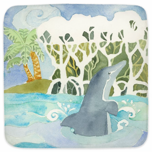 Dolphin Island Hooded Baby Towel
