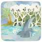 Dolphin Island Hooded Baby Towel