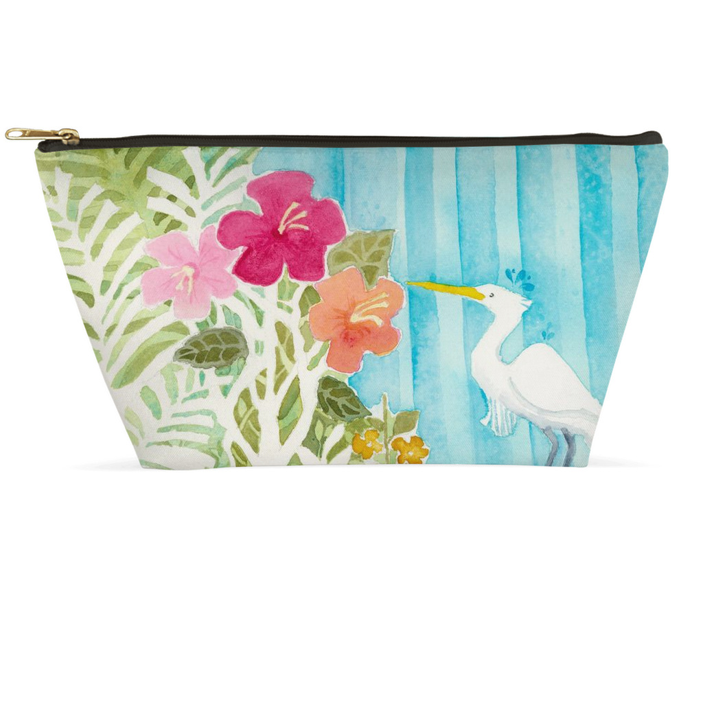 Snowy Egret Accessory Pouch