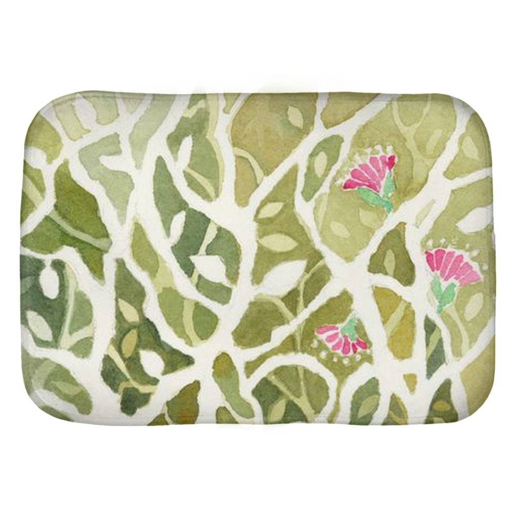 Snowy Egret Fishing Complimentary Bath Mat