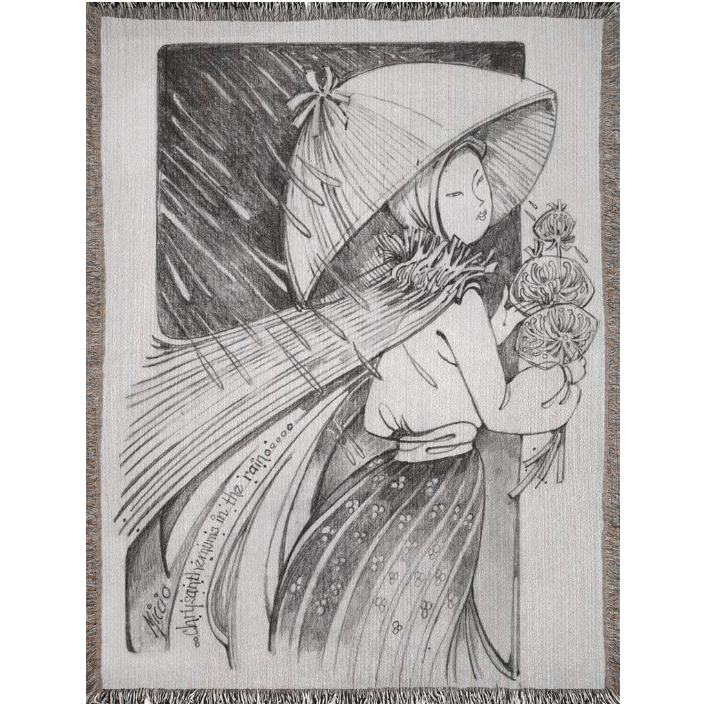 The Flower Lady Woven Blanket