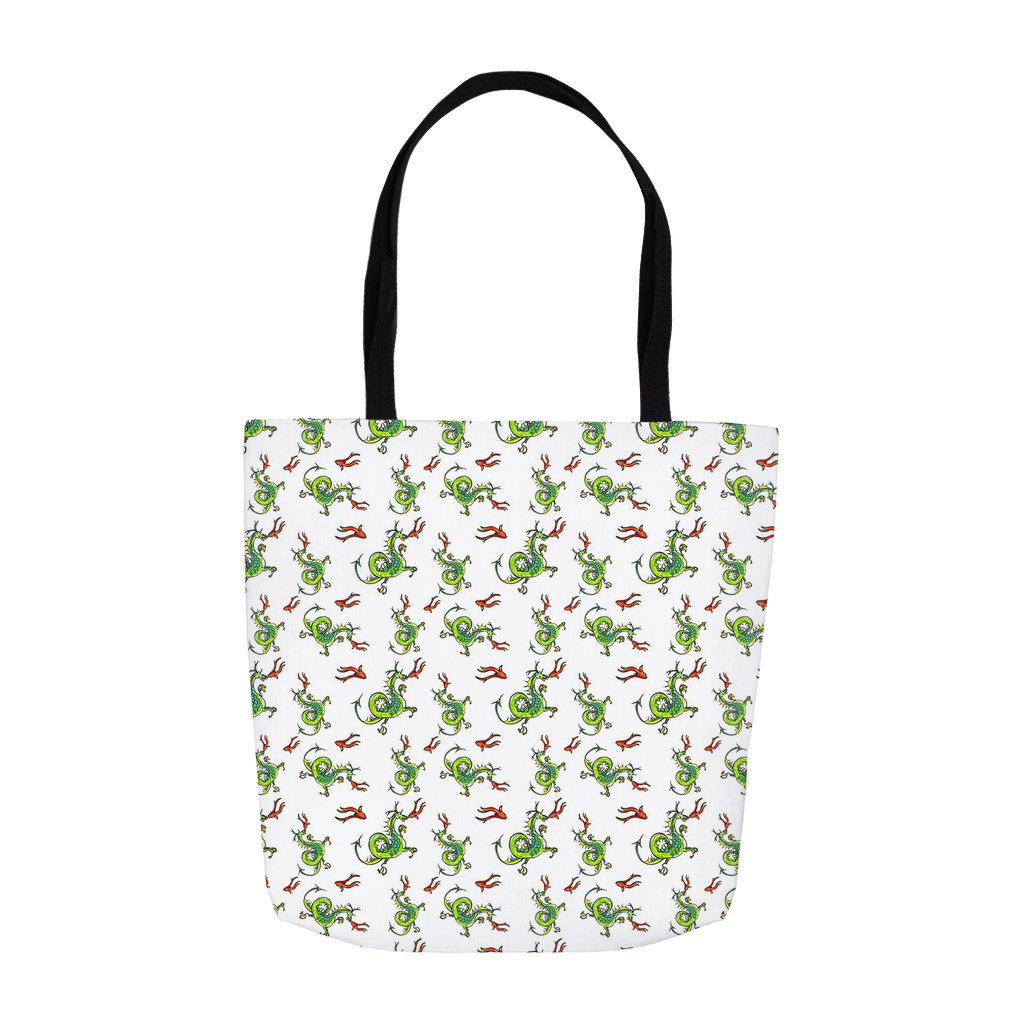 Fire Breathing Dragon Pattern Tote Bag