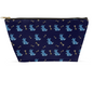 Simple Dog and Bone Pattern Accessory Pouch (Dark Blue)