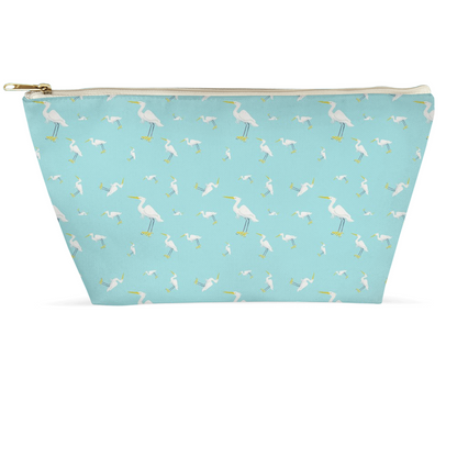 Snowy Egret Accessory Pouch