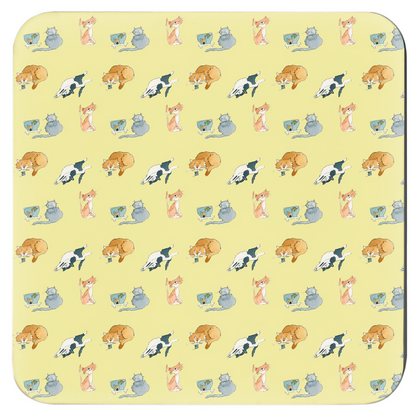 Cats Pattern Coasters